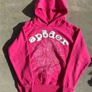Pink Spider Web Hoodie